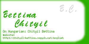 bettina chityil business card